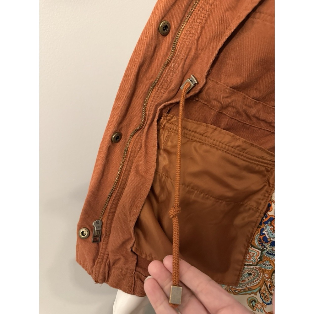 Y2k Universal Thread Burnt Orange Jacket With Hoo… - image 6